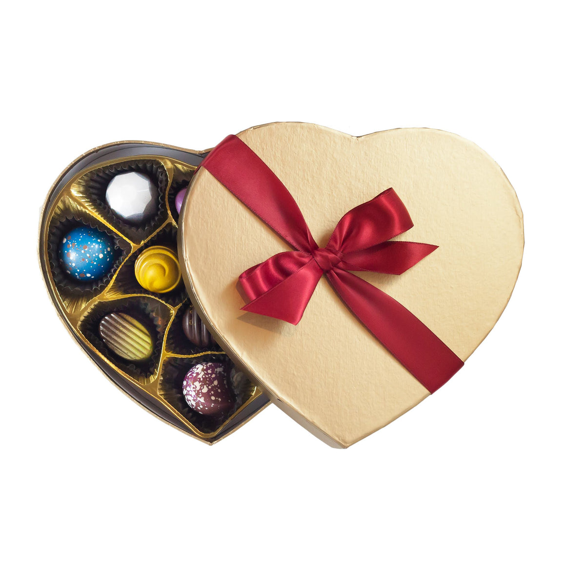 Gold Heart Box - 11 pieces